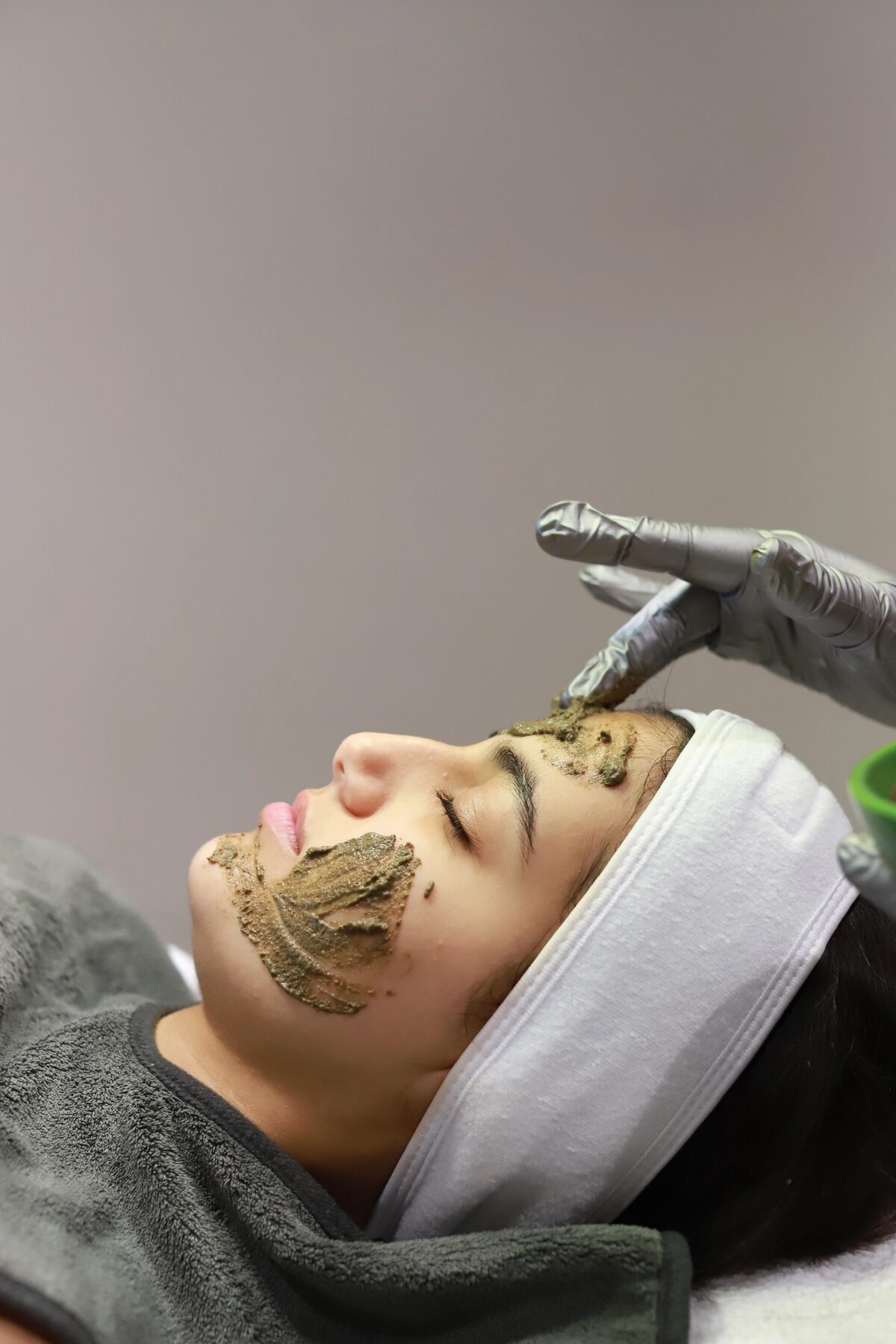 Masker tijdens een huidbehandeling